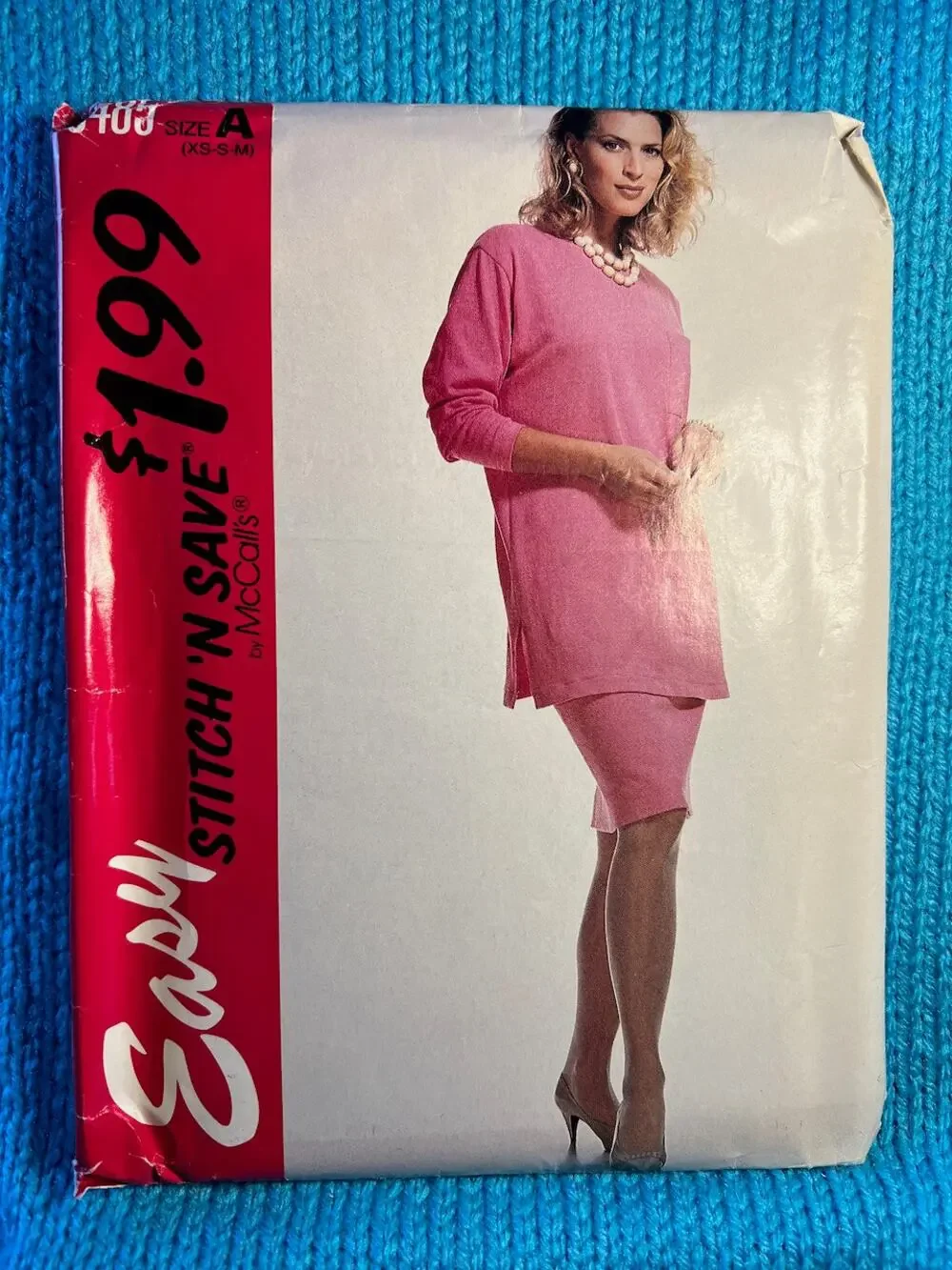 McCalls 6485 Sewing pattern tunic long sleeve pencil skirt size Xs S M